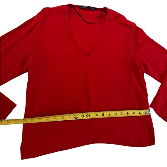 Zara Woman Red Long Sleeve Top Size M - Picture 8 of 17